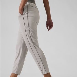 Athleta Brooklyn Ankle Pant Grey Stripe
